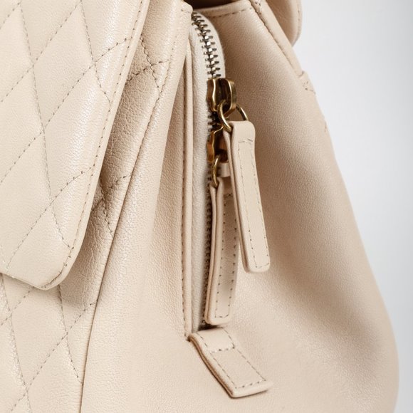 Chanel Large Beige Trapezio Flap Bag - Picture 12 of 16